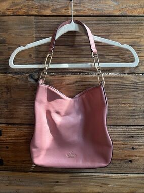 kate spade dusty rose leather shoulder bag with gold hardware